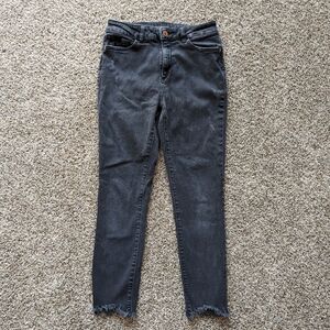 DL1961 High Rise Skinny Montgomery Farrow Cropped Jeans Size 27 Black